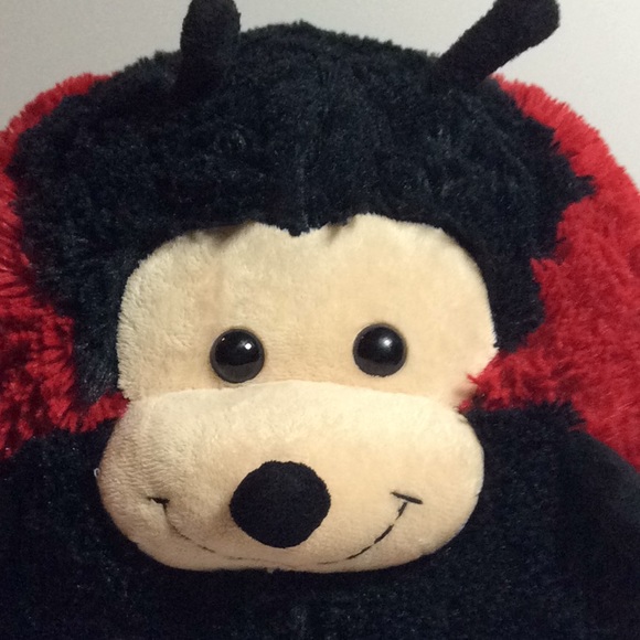 Other - Very LG Ladybug Round Black Red Pillow Plush Buddy